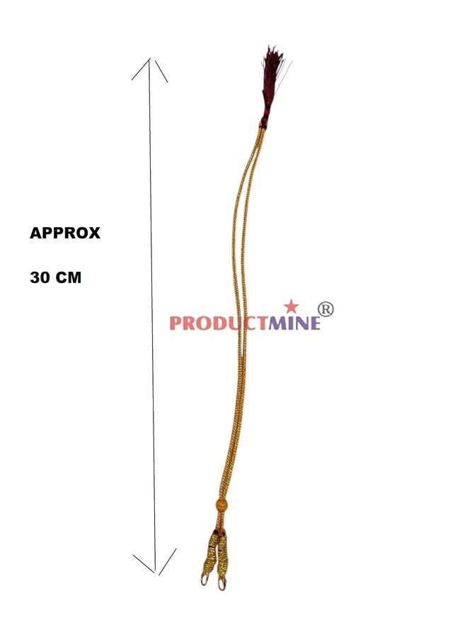 PRODUCTMINE قلادة دوري ذهبية قابلة للتعديل من PRODUCTMINE®، مزودة بمشبك لوبستر وشرابة، مثالية لصنع مجوهرات من خيوط الحرير واللؤلؤ والزري والحرير والطين واللف الورقي - 6 قطع - Image 4